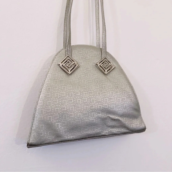 Vintage Silver Crossbody Swirl Hardware Purse Handbag Inge Christopher - Picture 3 of 7